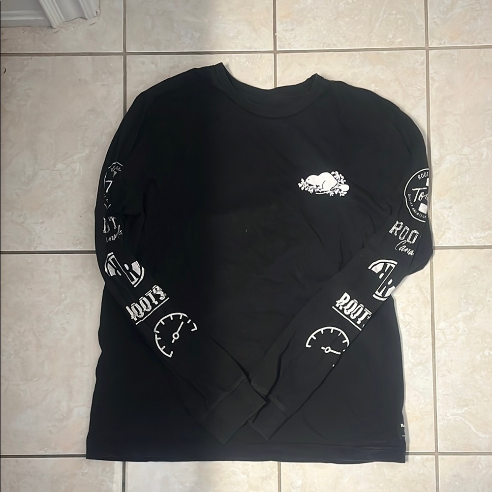 Black Long Sleeve Graphic Tee